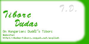 tiborc dudas business card